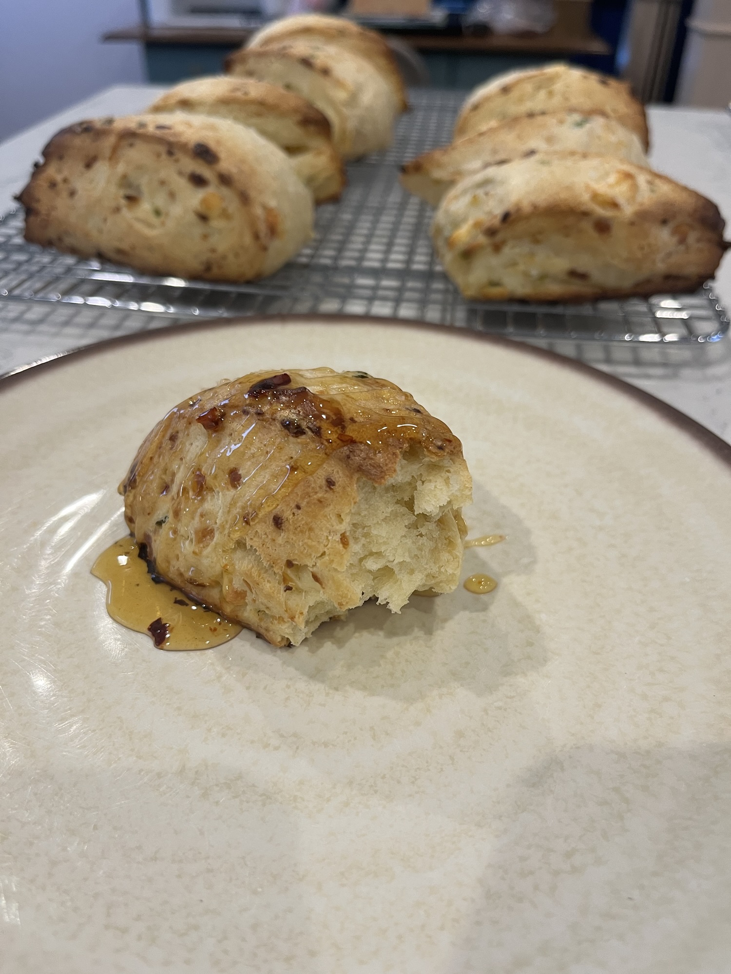 Feta & Hot Honey Sourdough Discard Scones