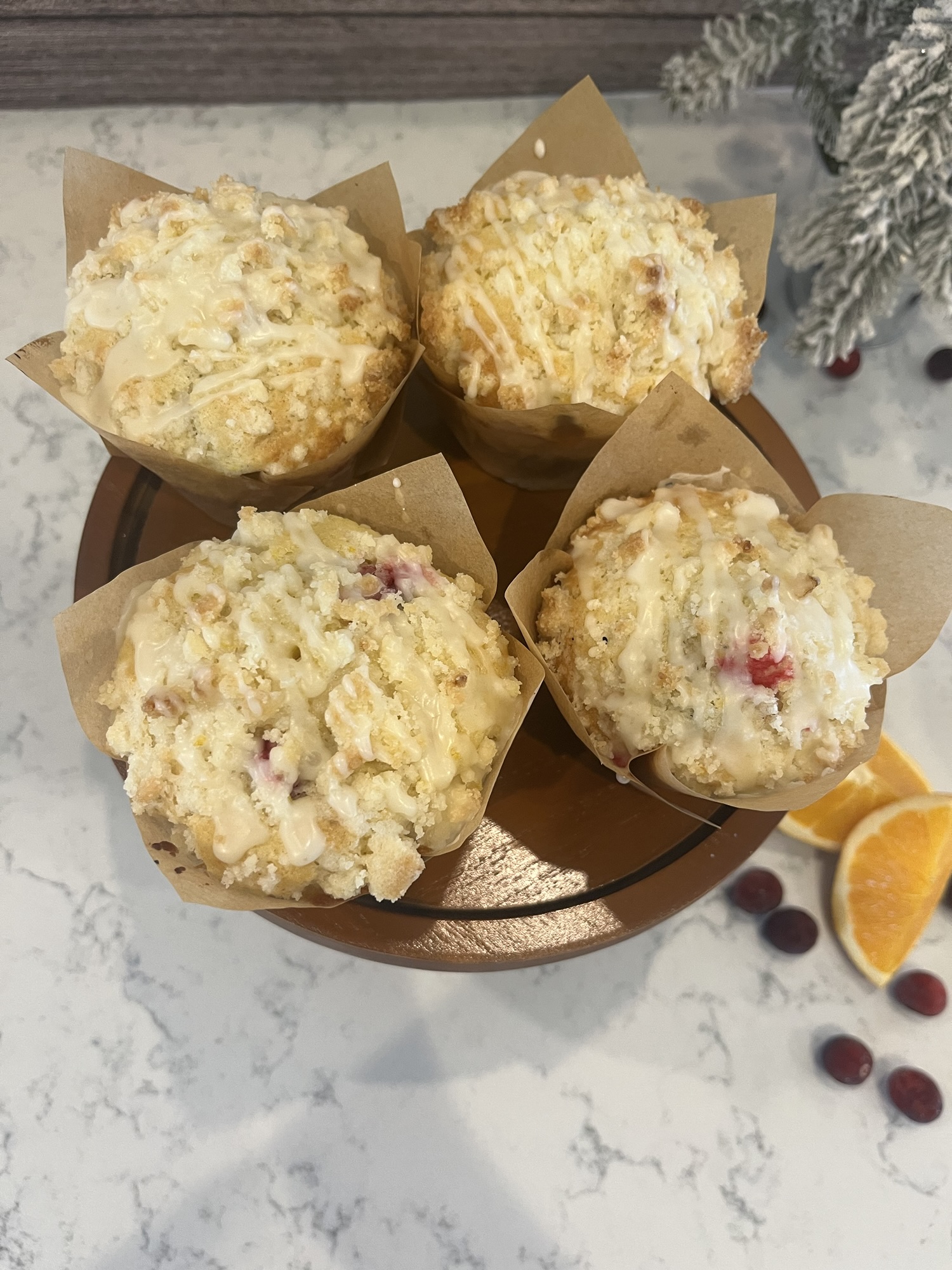 Cranberry Orange Discard Muffins
