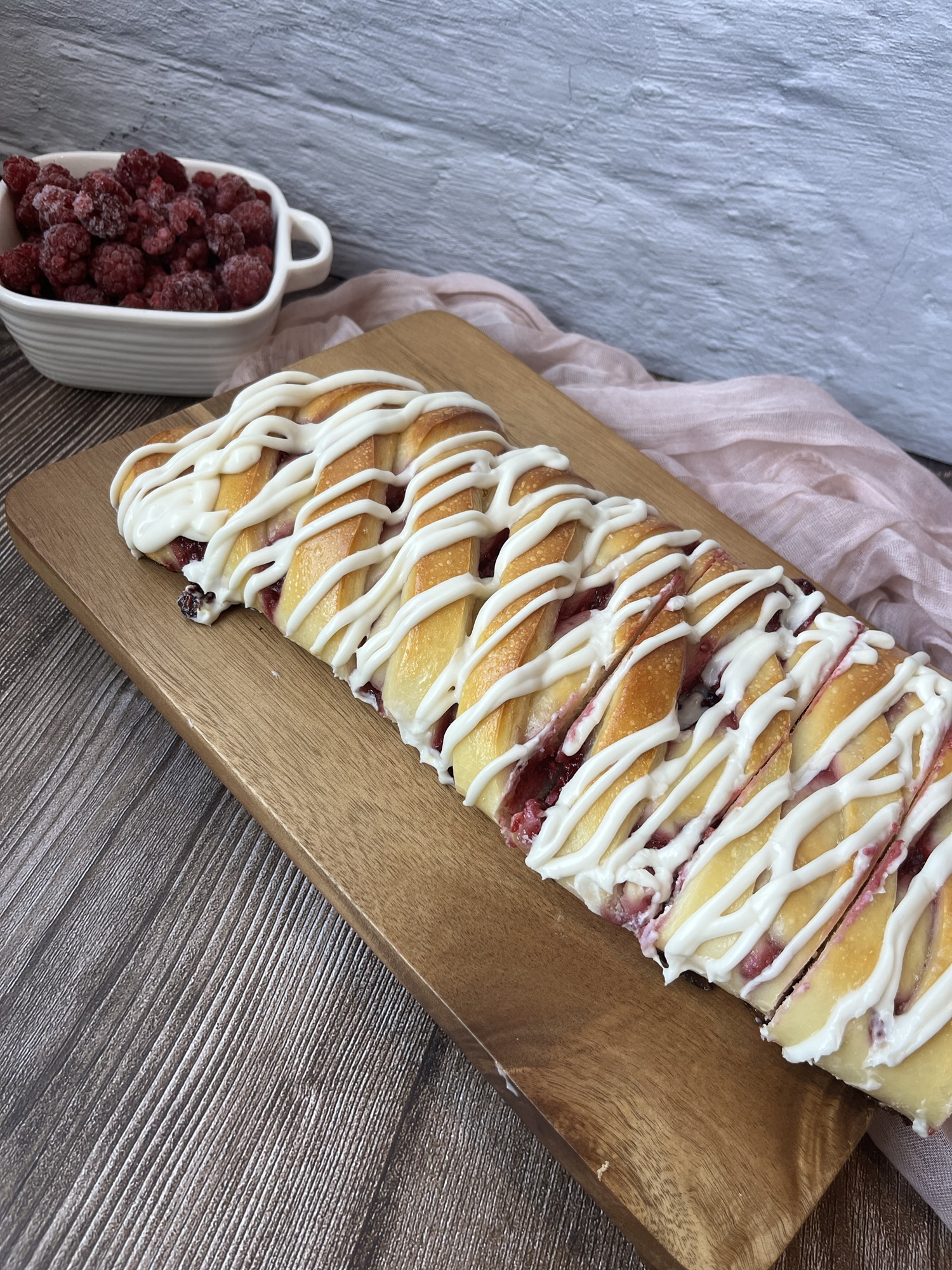 Raspberry Sourdough Braid